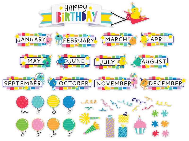 Teacher Created Resources Confetti Happy Birthday Stickers