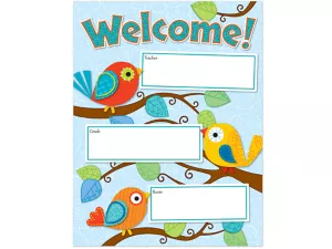 Boho Birds Welcome Poster