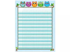 Colorful Owl Incentive Chart