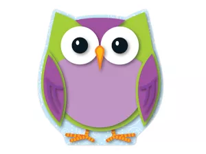 Colorful Owl Double-Sided Mini Accents