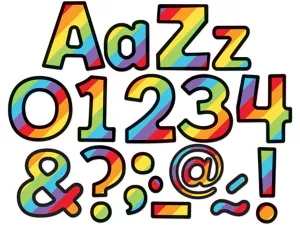 Celebrate Learning Rainbow 4" Punch-Out Letters