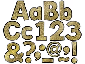Sparkle&nbsp;& Shine Gold Glitter 4" Punch-Out Letters