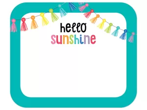 Hello Sunshine Name Tags