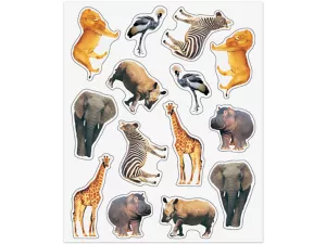 Wild Animal Photo Stickers