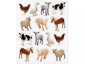 Farm Animal Photo Stickers