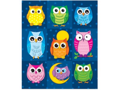 Wide Eyed Owls Sticker Sheet – Multi-Colored Owl Stickers For Cards, Journals, Planners & Crafts