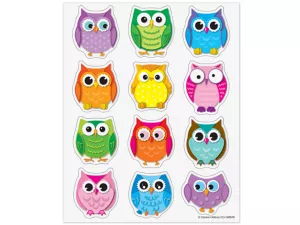 Colorful Owl Stickers