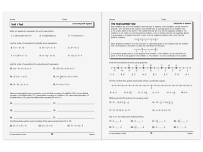 Algebra Success Workbook