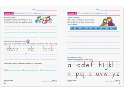 Spectrum<sup>®</sup> Spelling Workbook&nbsp;- Gr.&nbsp;1
