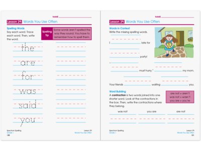 Spectrum<sup>®</sup> Spelling Workbook&nbsp;- Gr.&nbsp;1