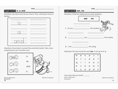 Spectrum<sup>®</sup> Sight-Words Workbook&nbsp;- Kindergarten