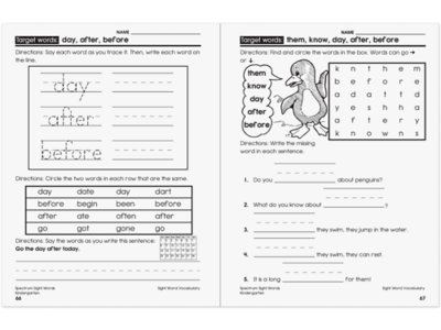 Spectrum<sup>®</sup> Sight-Words Workbook&nbsp;- Kindergarten