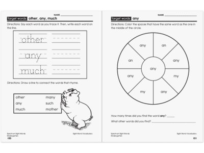 Spectrum<sup>®</sup> Sight-Words Workbook&nbsp;- Kindergarten