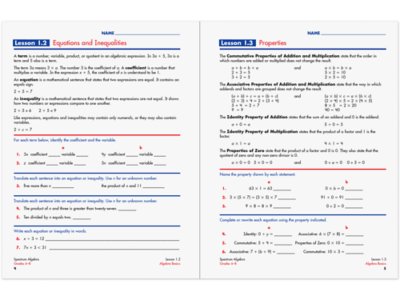 Spectrum<sup>®</sup> Algebra Workbook