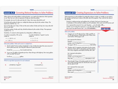 Spectrum<sup>®</sup> Algebra Workbook