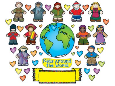 DJ Inkers Kids Around the World Bulletin Board Set at Lakeshore Learning