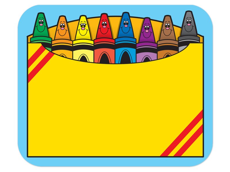 Custom Colored Crayons Box  Great PowerPoint ClipArt for
