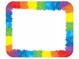 Rainbow Scribble Name Tags