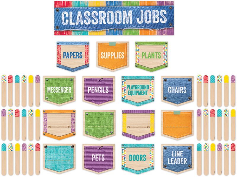 Upcycle Style Classroom Jobs Bulletin Board Set At Lakeshore Learning