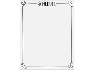 Black&nbsp;& White Classroom Schedule Poster