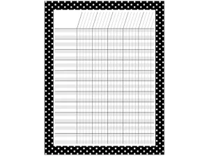 Black&nbsp;& White Polka Dot Incentive Chart