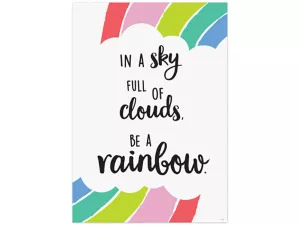 Rainbow Doodles Be a Rainbow Poster