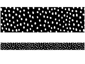 Black&nbsp;& White Messy Dot Border