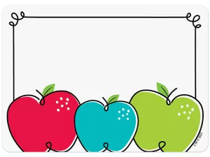 Doodle Apple Name Tags