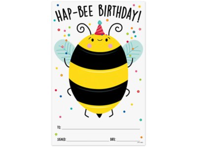 Busy Bees Hap-Bee Birthday Poster at Lakeshore Learning