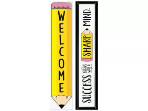 Doodle Pencil Welcome Double-Sided Banner