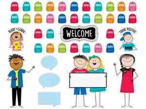 Stick Kids Welcome Bulletin Board Set
