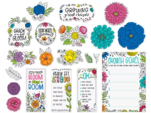 Bright Blooms Bulletin Board Set