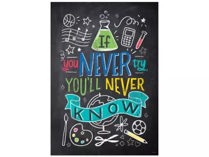Chalk It Up! If You Never Try Poster
