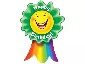 Smiling Ribbon Birthday Badges