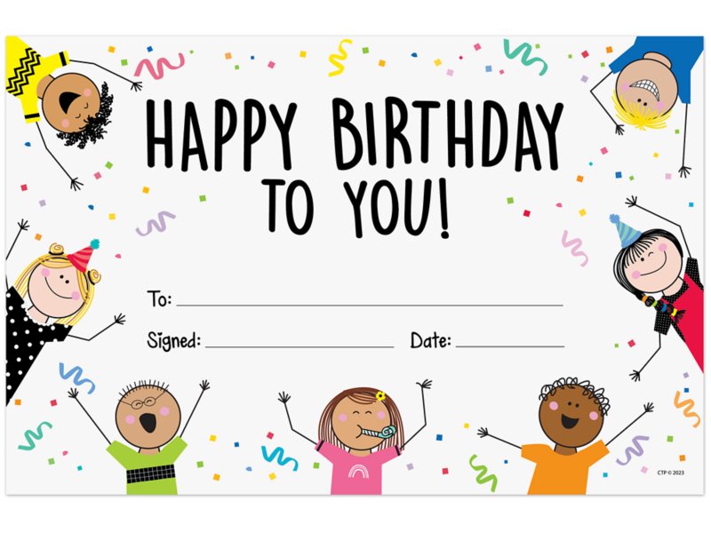 birthday certificate templates free printable