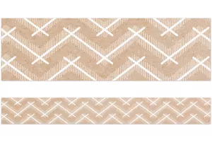 Krafty Pop! Natural Chevron Border