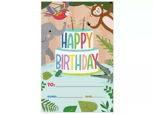 Jungle Friends Birthday Certificates