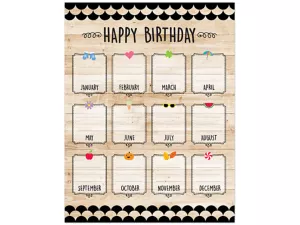 Happy Birthday Wooden Poster