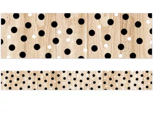 Polka Dots Wood Border