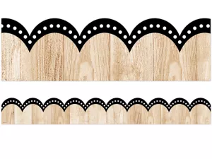 Dotted Wood Scalloped Border