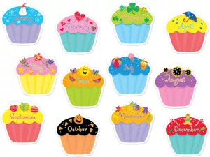 Poppin’ Patterns Cupcake Calendar Accents