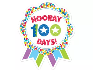 Hooray 100 Days! Ribbon Badges