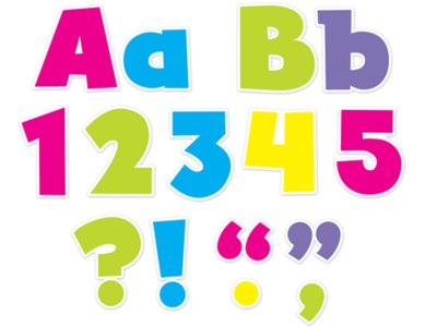 Bright Bold 4" PunchOut Letters at Lakeshore Learning