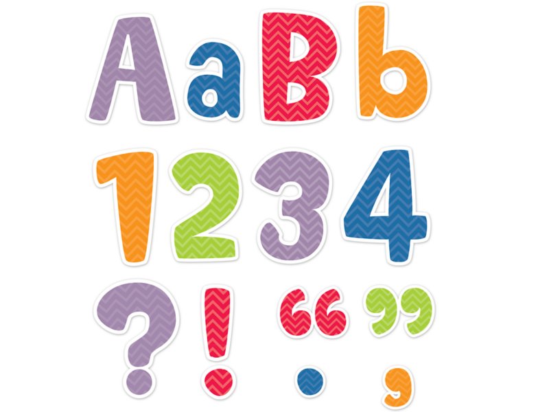 Chevron 4" PunchOut Letters at Lakeshore Learning