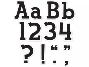 Black Fancy 4" Punch-Out Letters