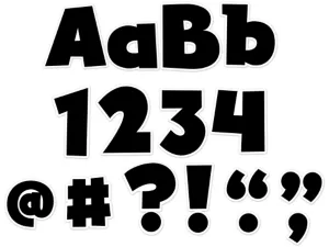 Black Bold 4" Punch-Out Letters