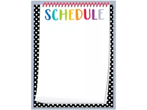 Bold&nbsp;& Bright Classroom Schedule Poster