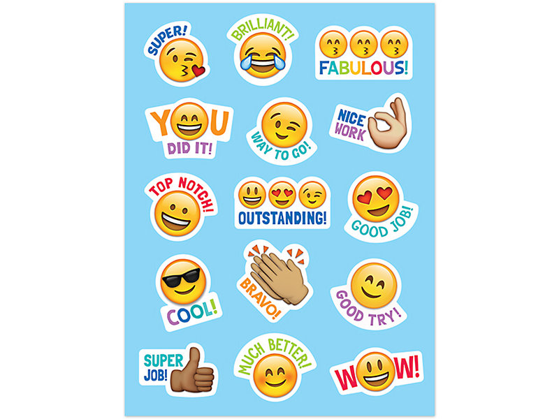 Emoji Rewards Stickers Paper Yellow