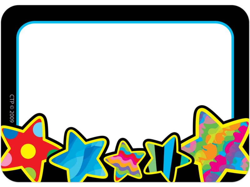 Poppin’ Patterns Star Name Tags at Lakeshore Learning