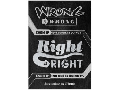 Chalk It Up! Wrong Is Wrong…Right Is Right Poster at Lakeshore Learning